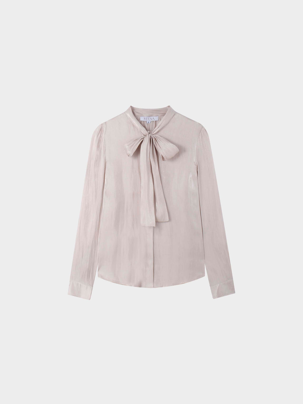 Shimmer Tie Blouse-Ivory-0