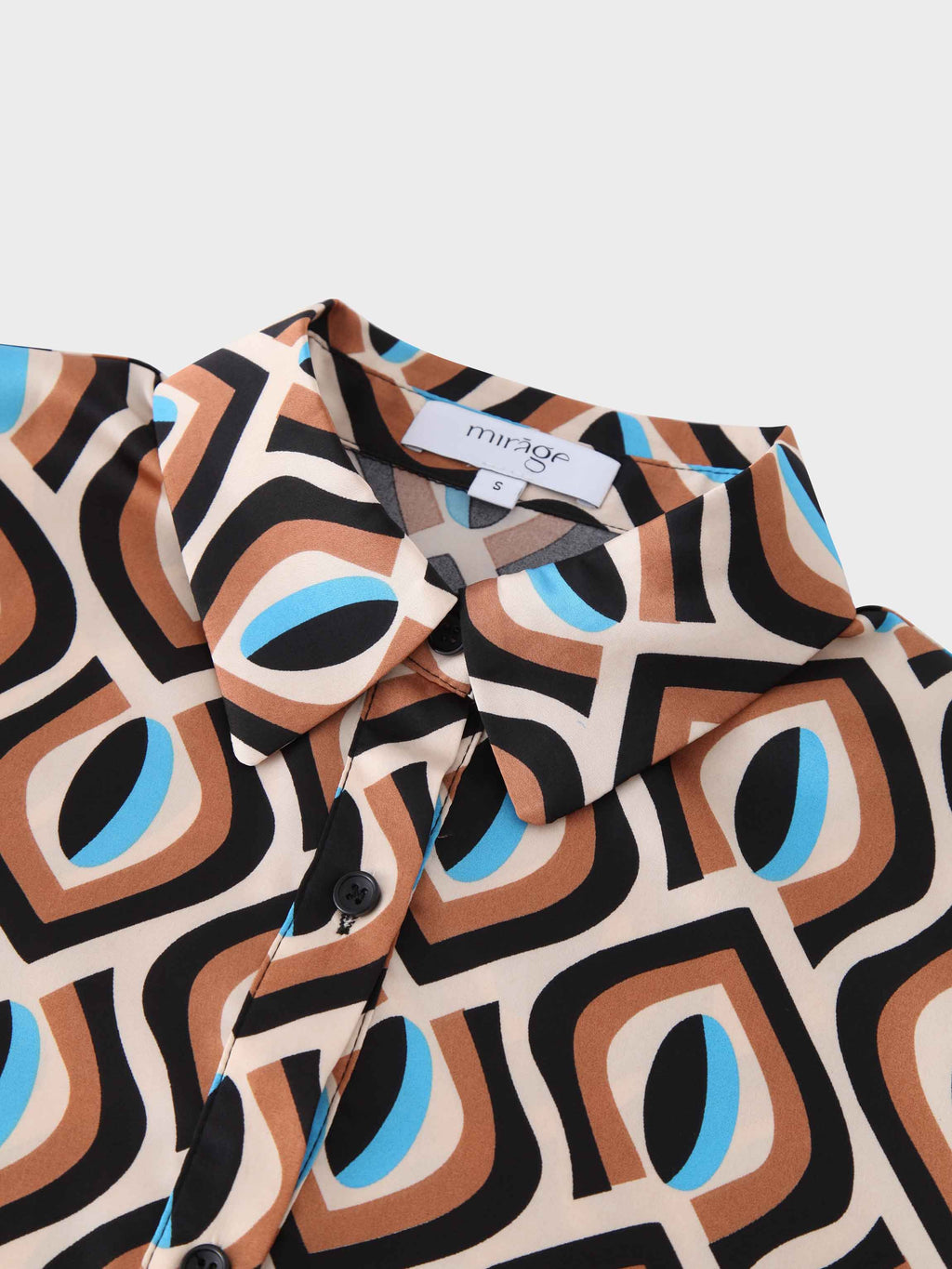 Printed Blouse-Geometric Neutrals-3