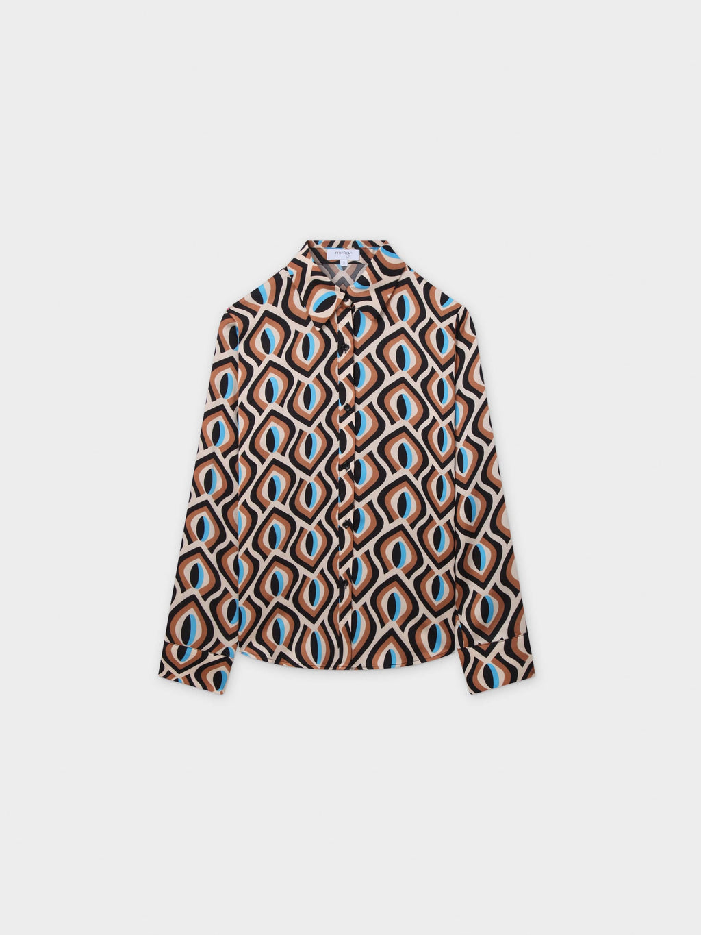 Printed Blouse-Geometric Neutrals-1