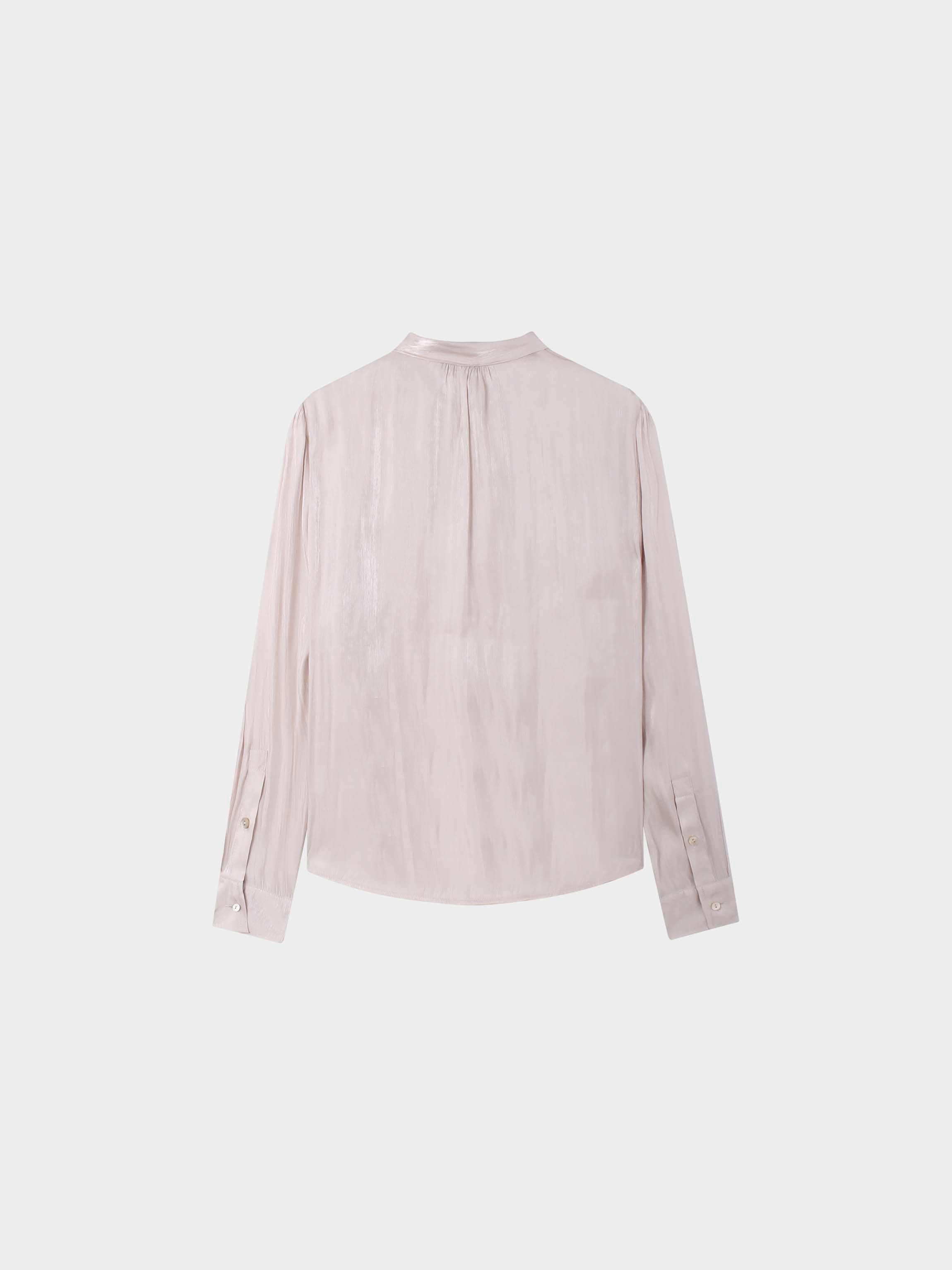 Shimmer Tie Blouse-Ivory-1