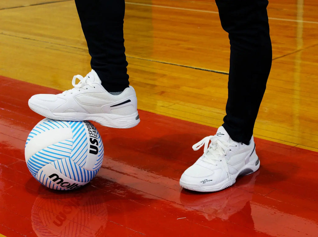 Men's High Arch Firm Support All-In-One White Walking Shoes, Comfort & Performance Style