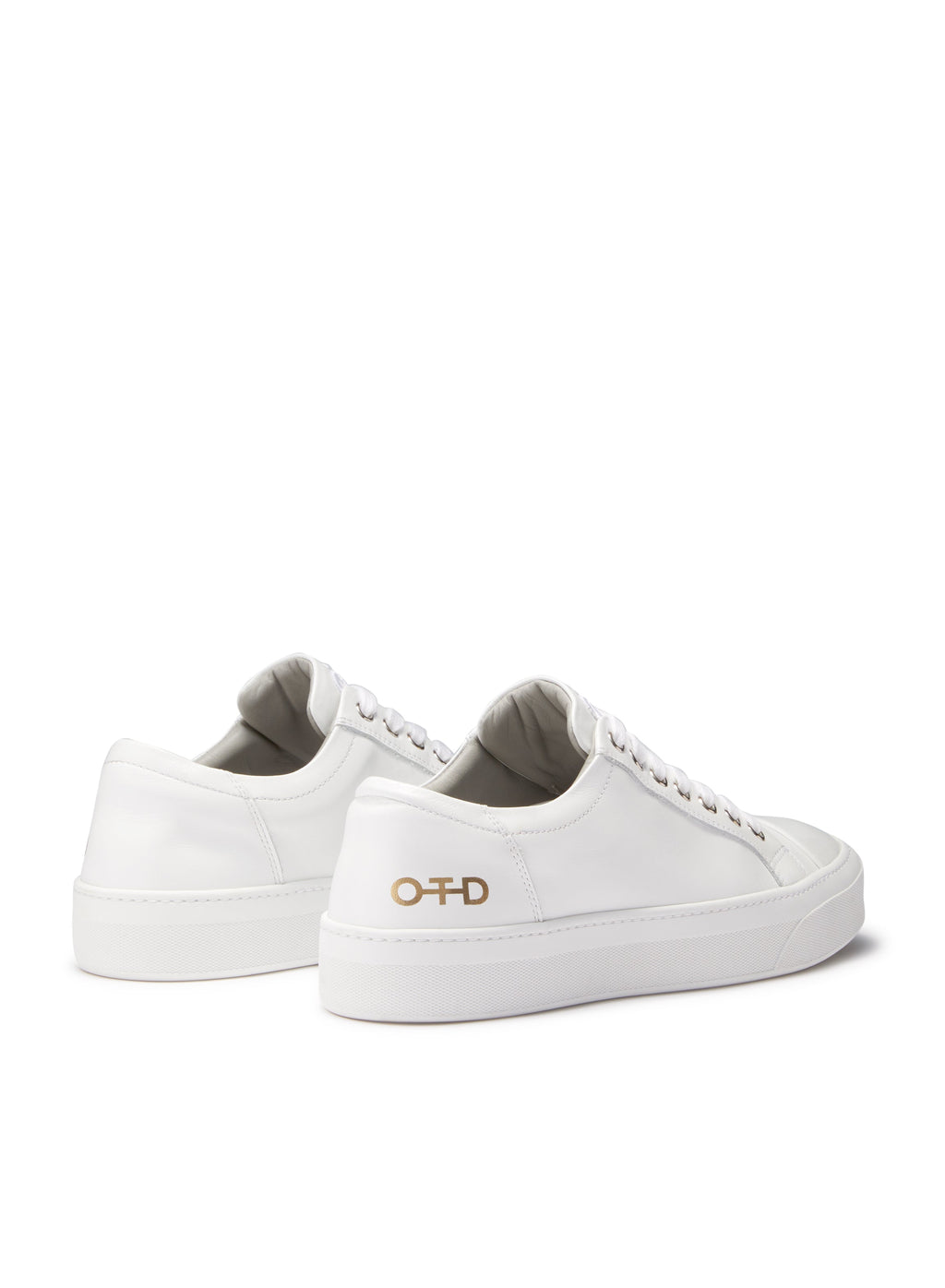 Leather Low-Top Sneaker (White)