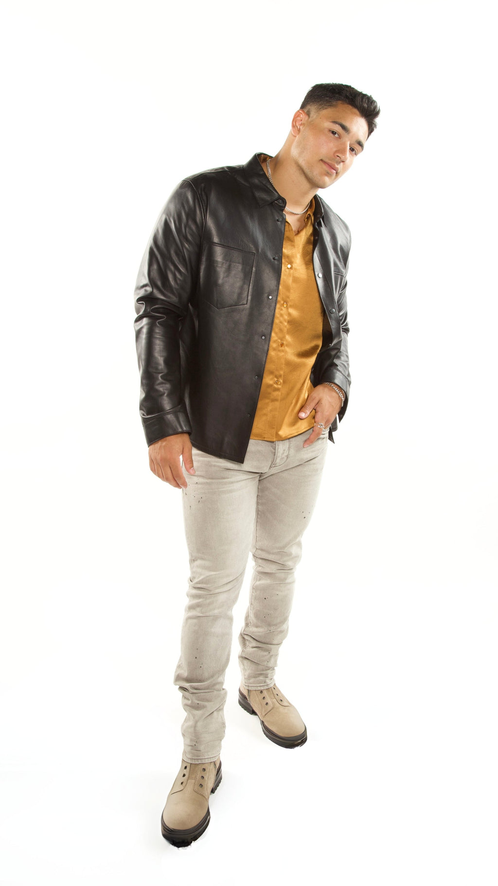 Skinny Fit Cotton-Stretch Jean (Light Grey)