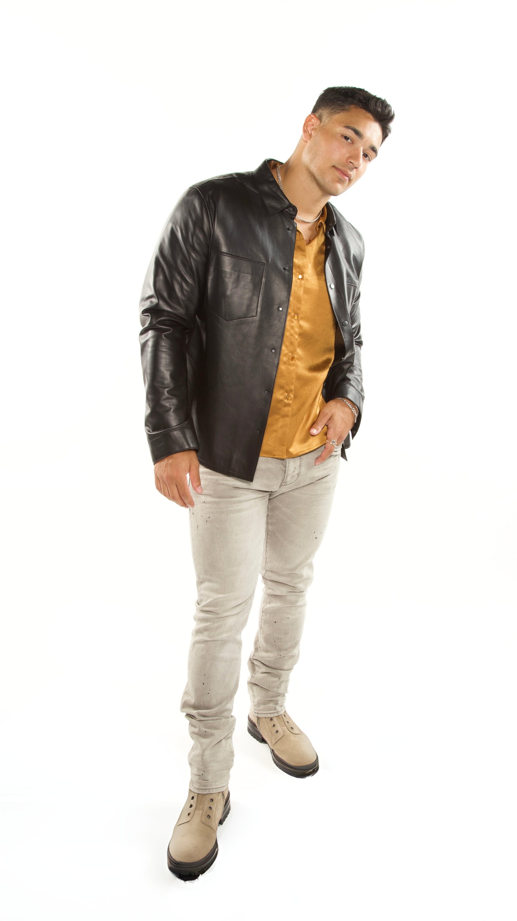 Skinny Fit Cotton-Stretch Jean (Light Grey)