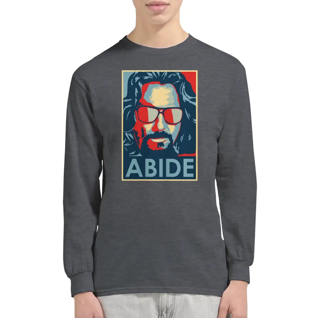 Big Lebowski Abide, Hope Style Long Sleeve Shirt-1