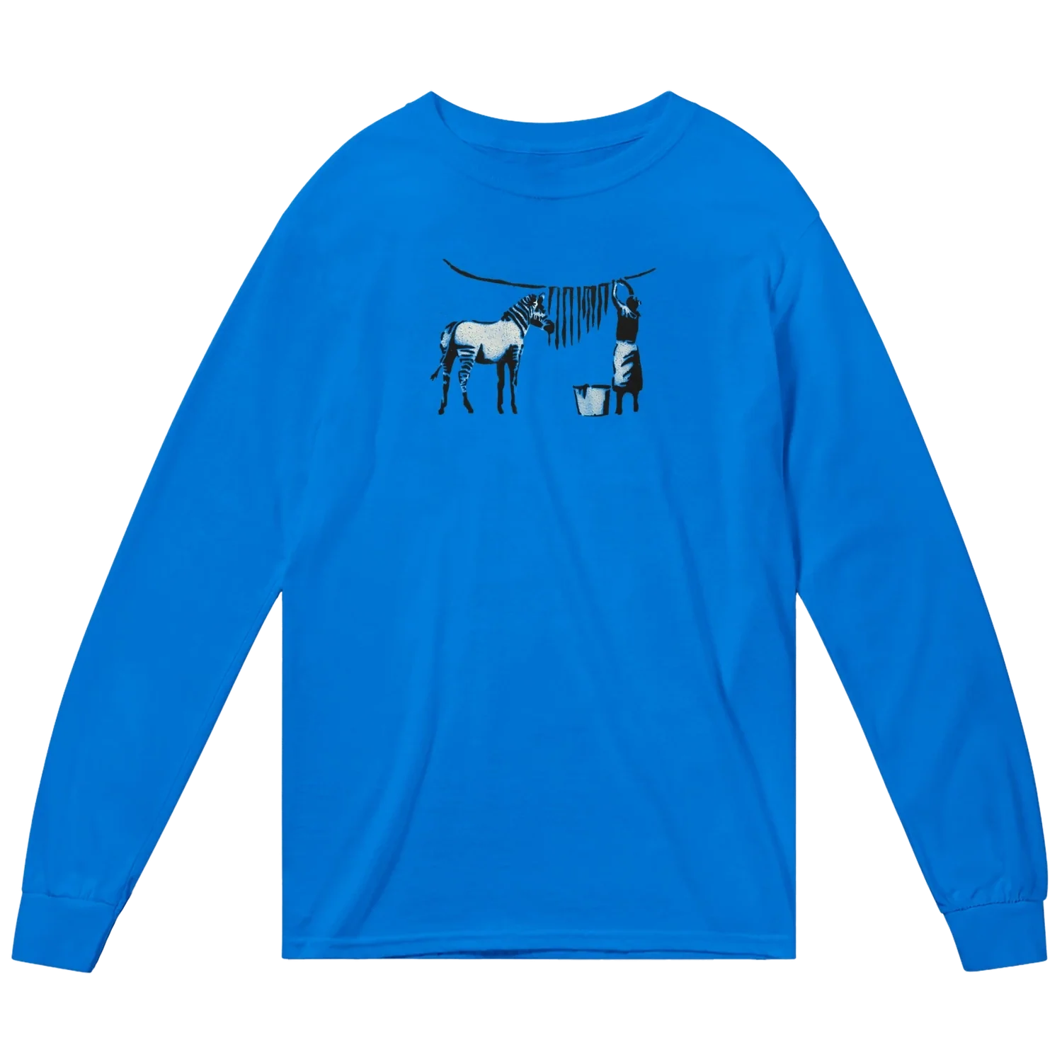 Banksy Zebra Stripes Artwork Long Sleeve Shirt-4