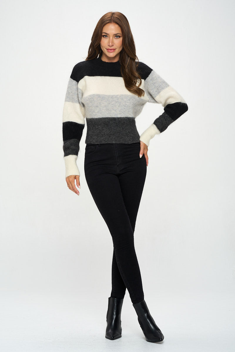 Striped Round Sweater