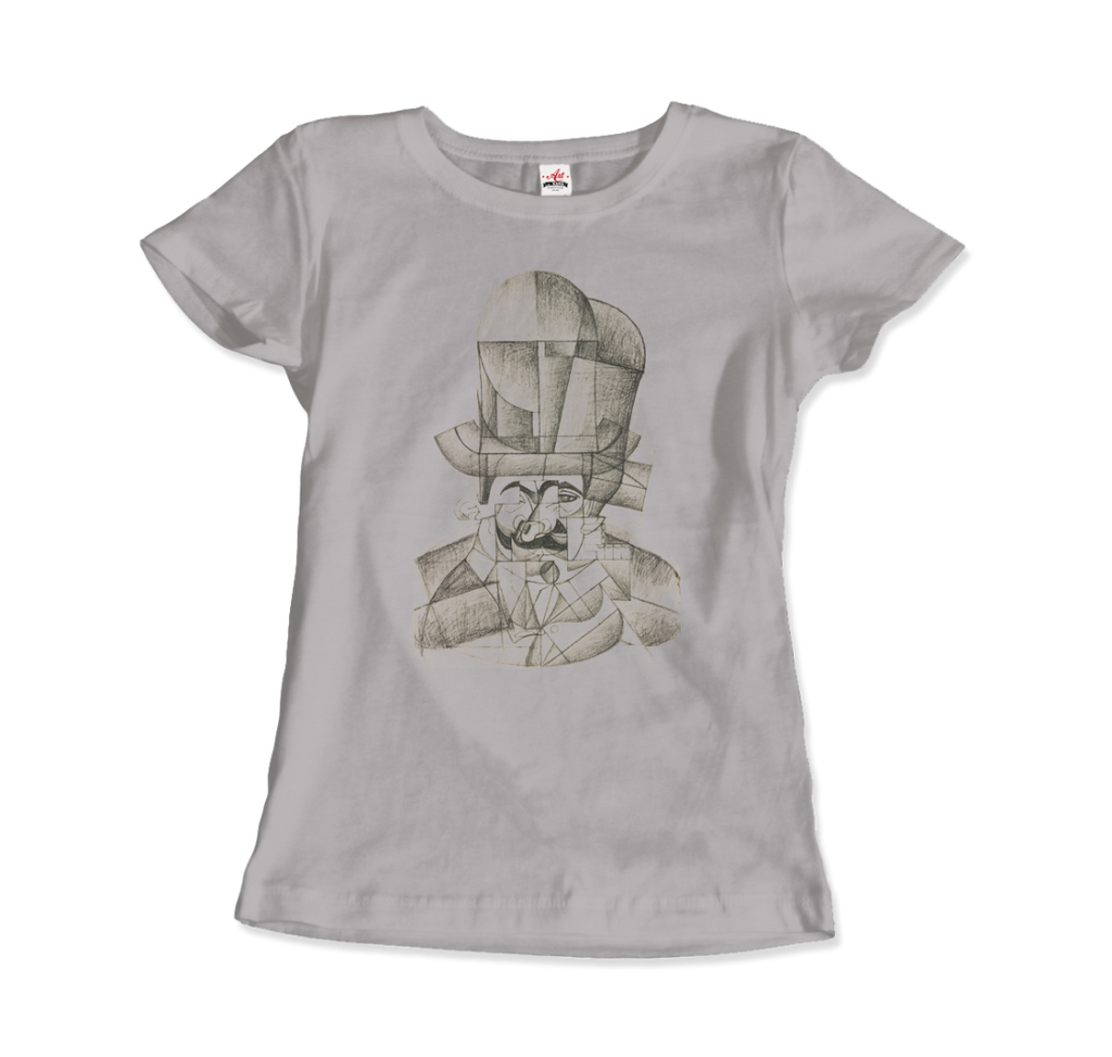 Juan Gris Man with Opera Hat 1912 Artwork T-Shirt-4