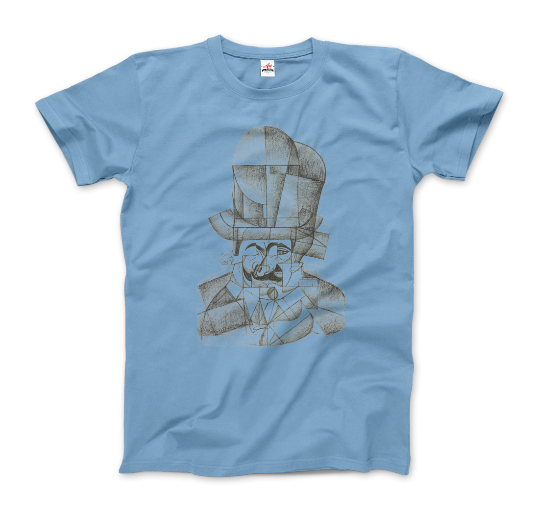 Juan Gris Man with Opera Hat 1912 Artwork T-Shirt-7