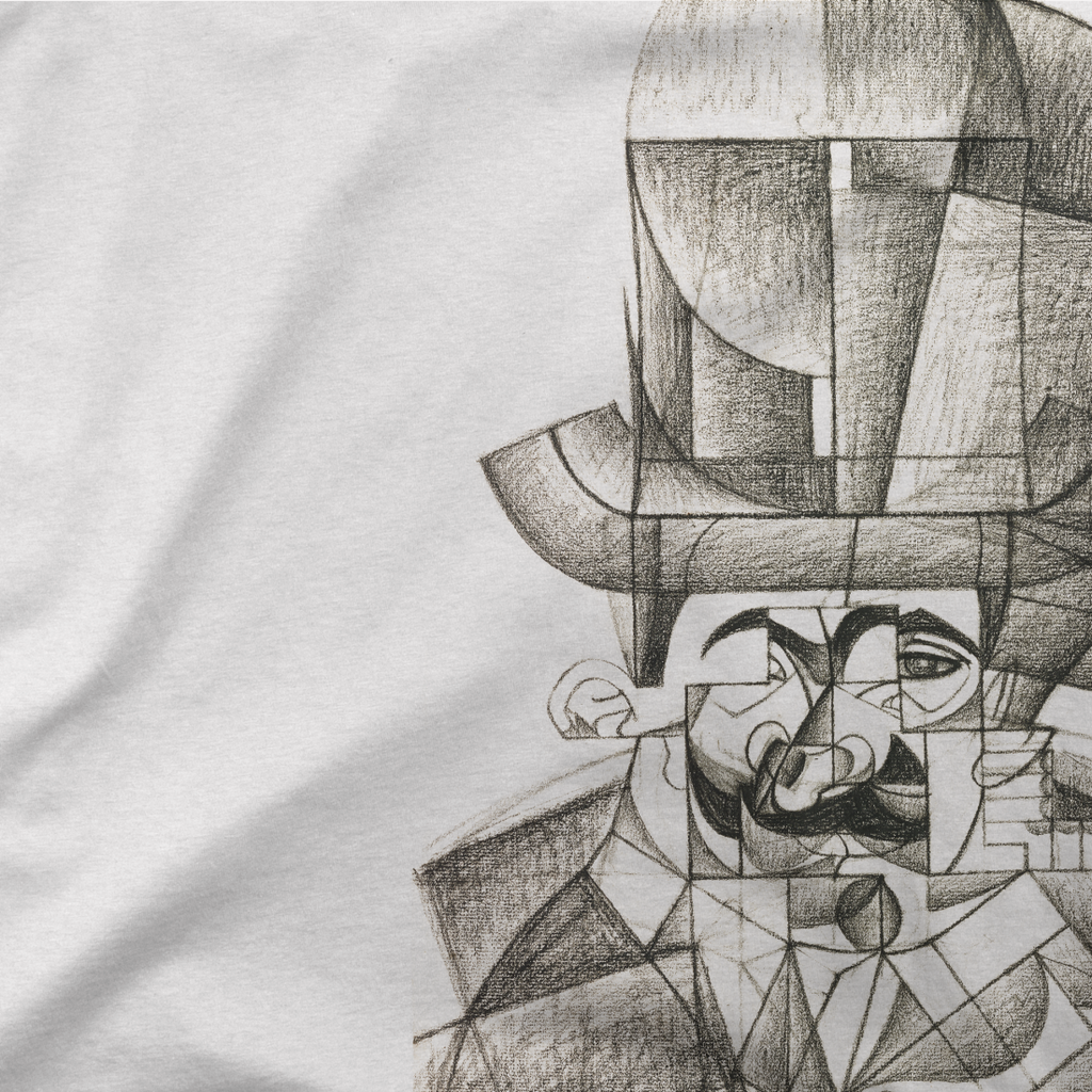 Juan Gris Man with Opera Hat 1912 Artwork T-Shirt-1