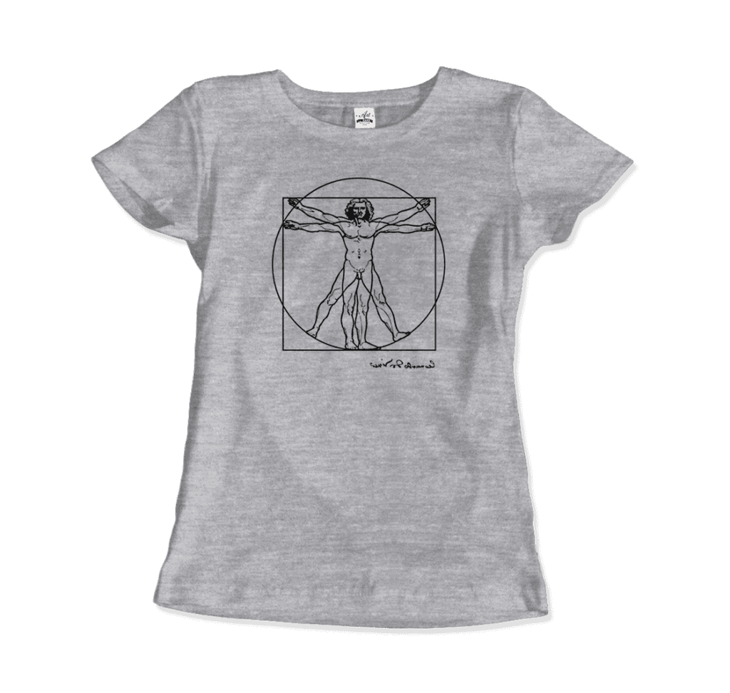 Leonardo Da Vinci, Vitruvian Man Sketch T-Shirt-13