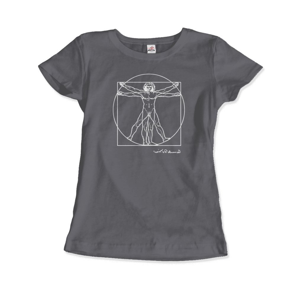 Leonardo Da Vinci, Vitruvian Man Sketch T-Shirt-16
