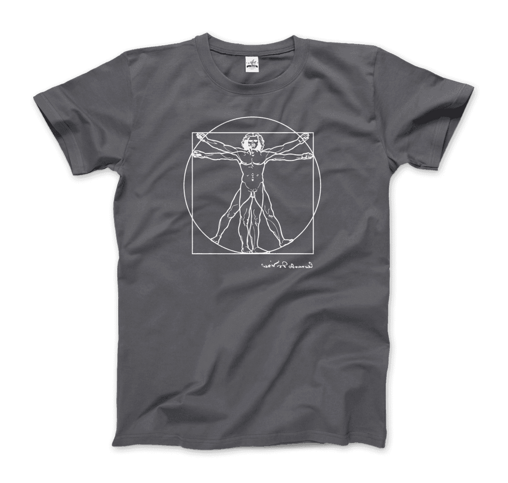 Leonardo Da Vinci, Vitruvian Man Sketch T-Shirt-10