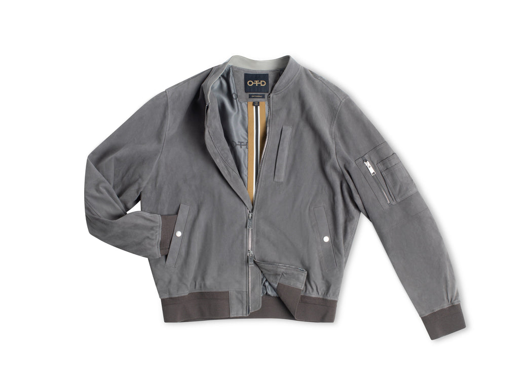 Lightweight Suede Flight Jacket