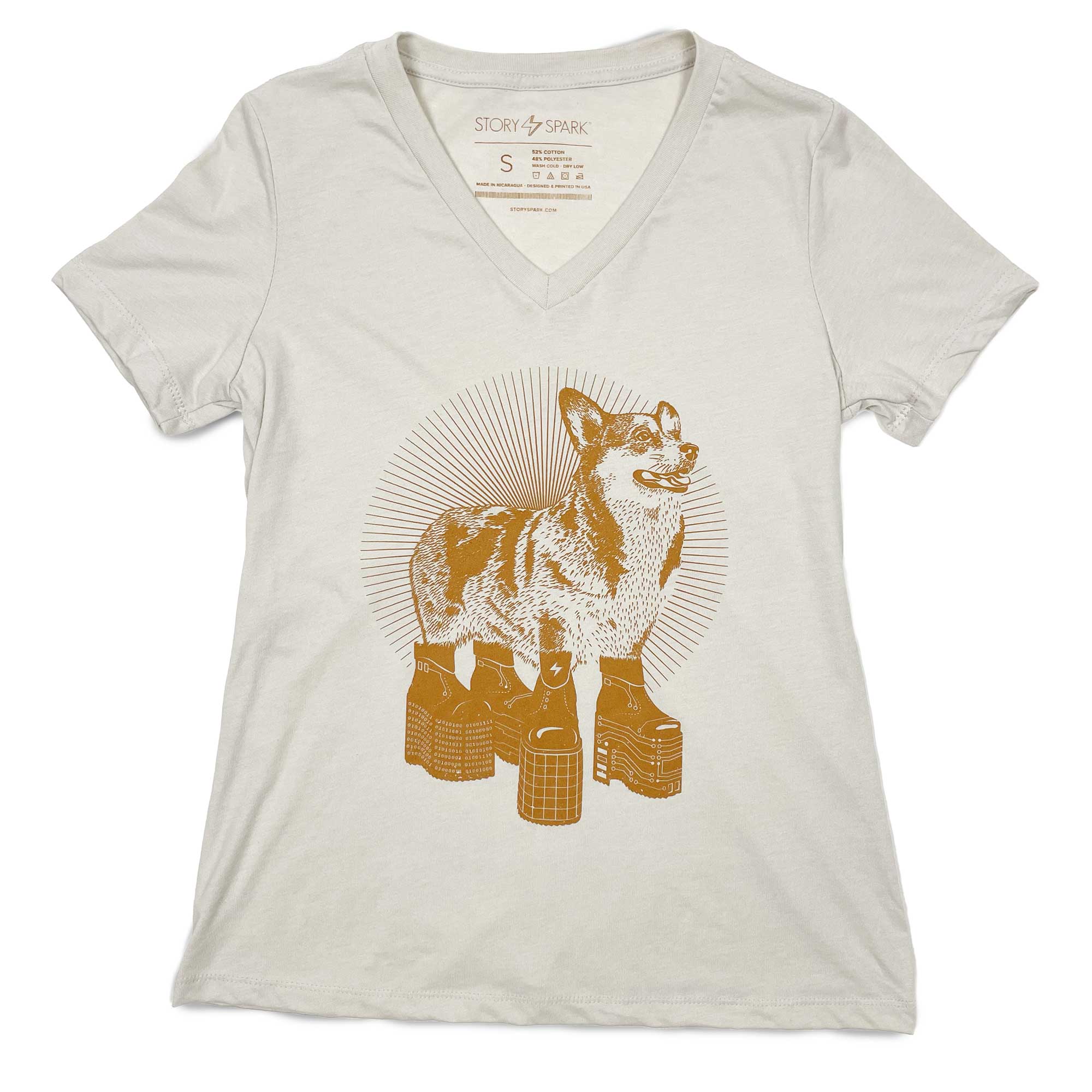 Platform Corgi Womens T-shirt-2