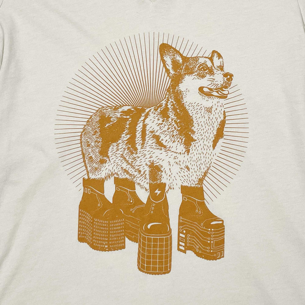 Platform Corgi Womens T-shirt-3