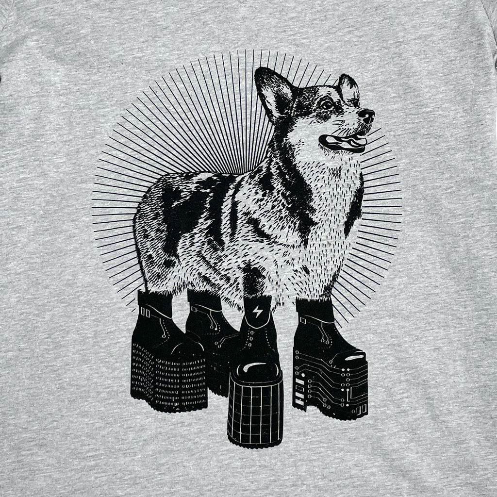 Platform Corgi Womens T-shirt-1