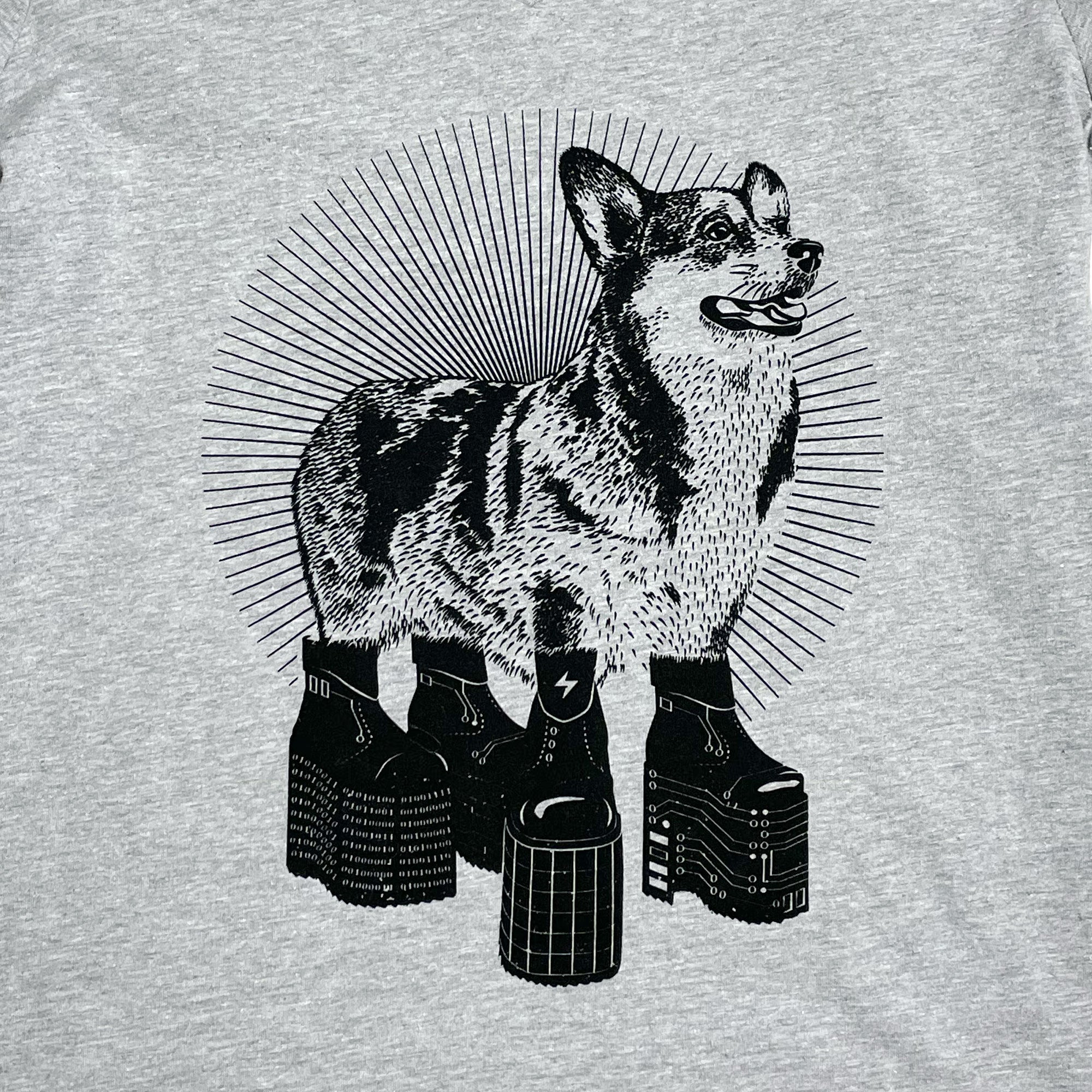Platform Corgi Womens T-shirt-1