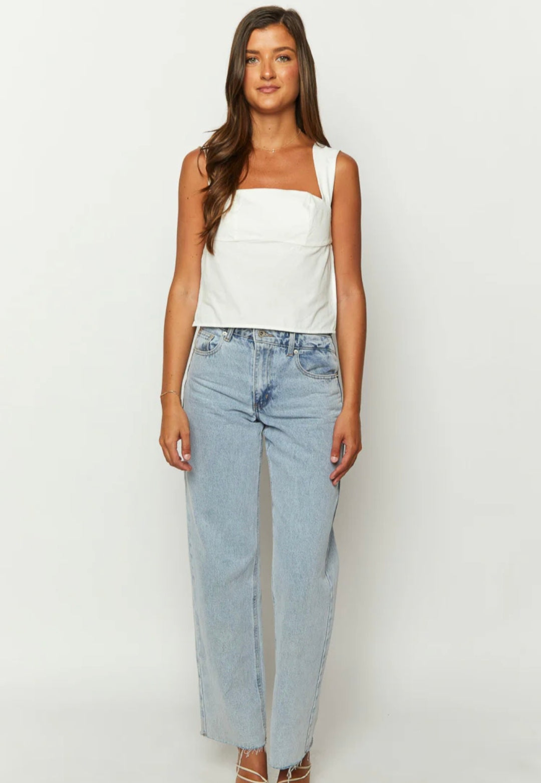 White Cotton Top | Cotton Top | Crop Top | Summer Top | Backless Top-2