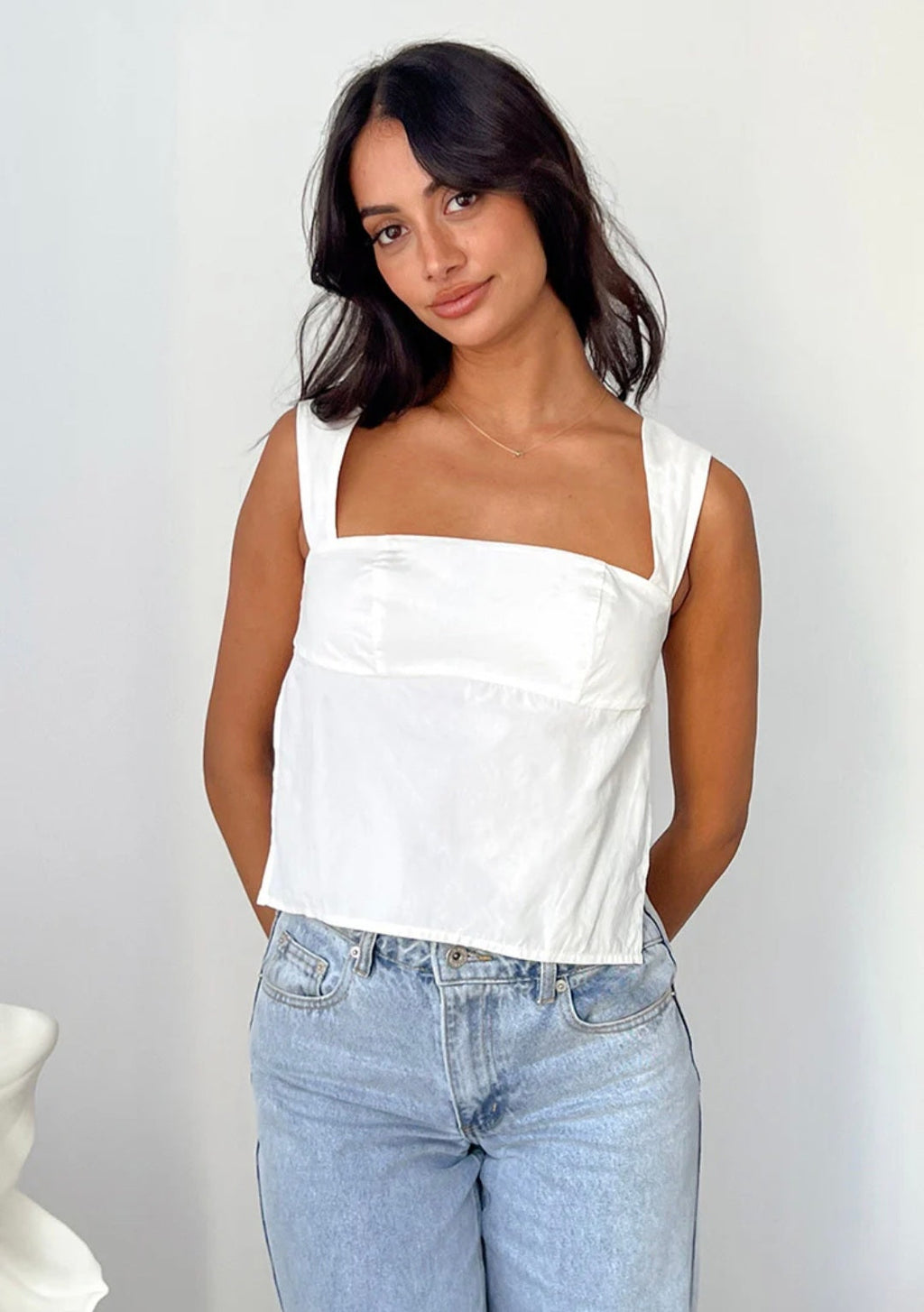 White Cotton Top | Cotton Top | Crop Top | Summer Top | Backless Top-4