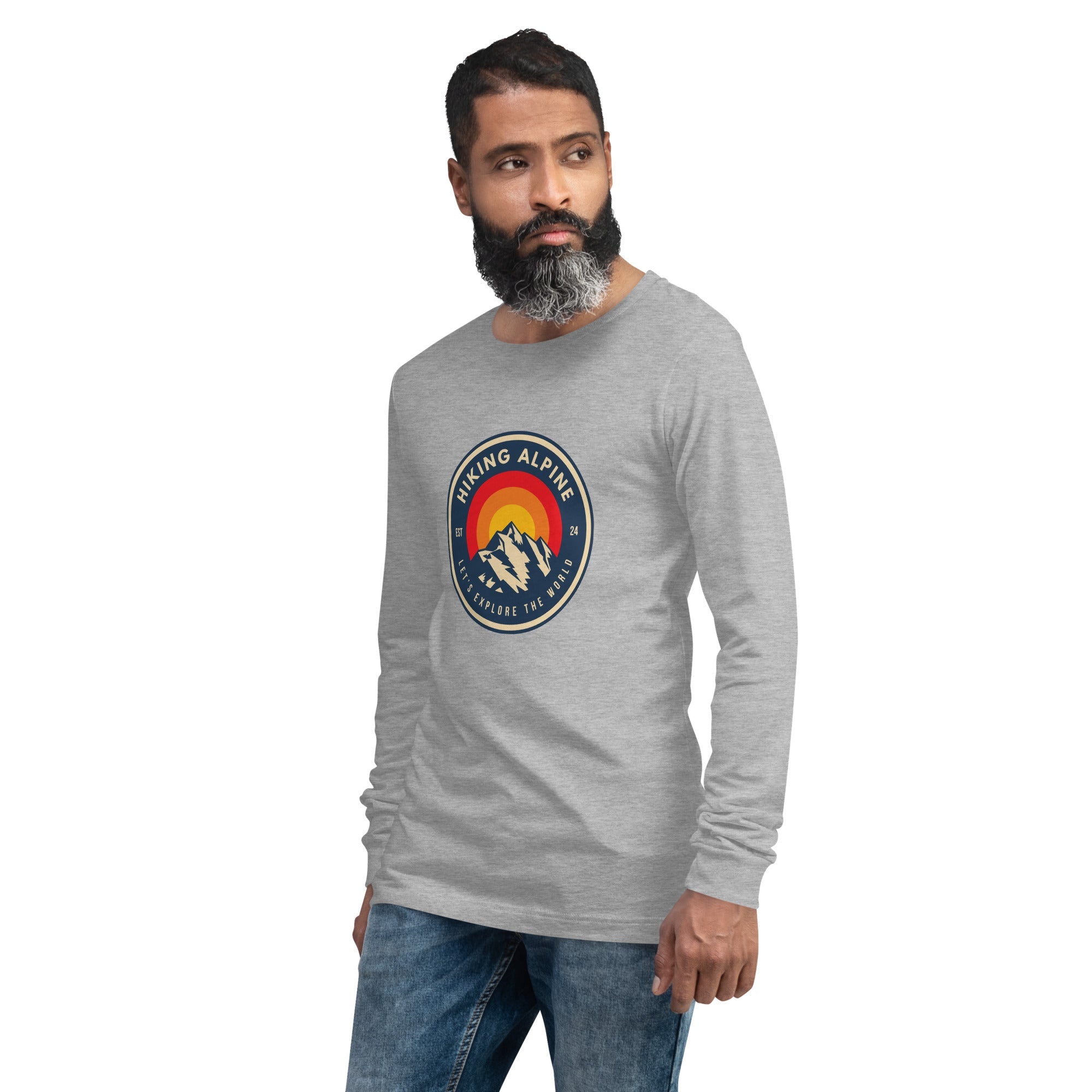 Hiking Alpine Mountains Unisex Long Sleeve Tee-12