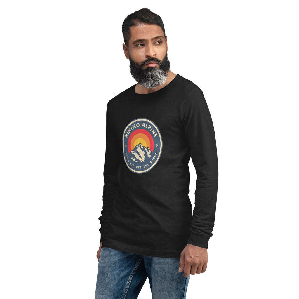 Hiking Alpine Mountains Unisex Long Sleeve Tee-2