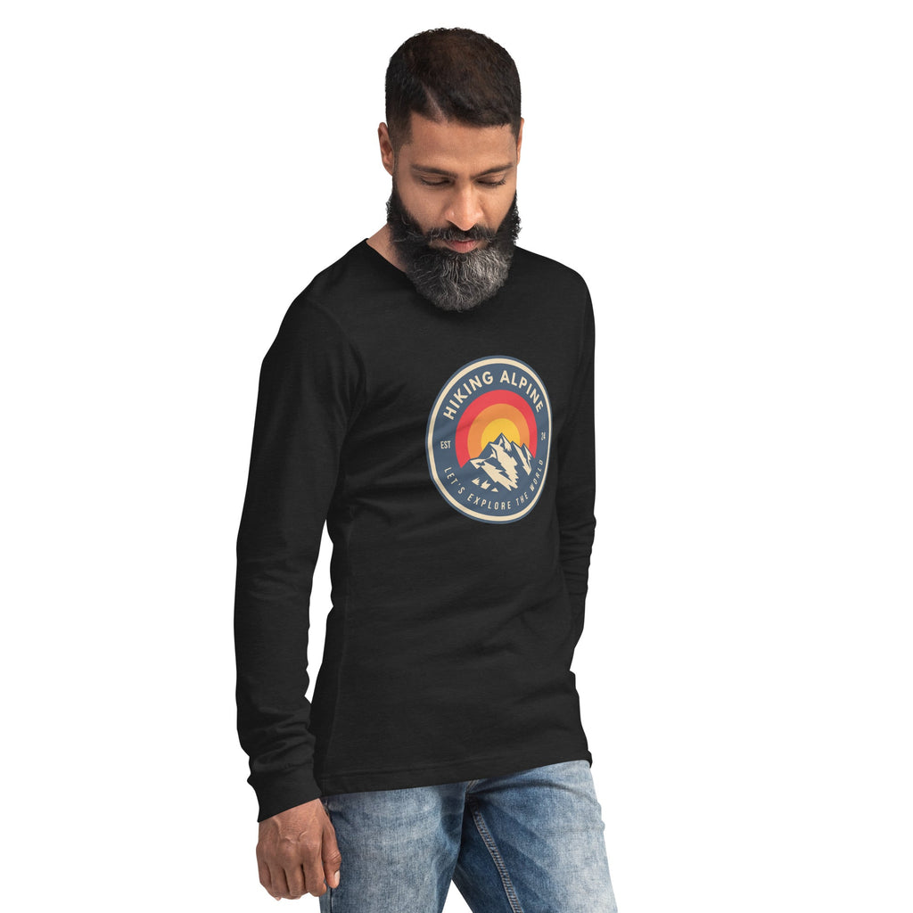 Hiking Alpine Mountains Unisex Long Sleeve Tee-3