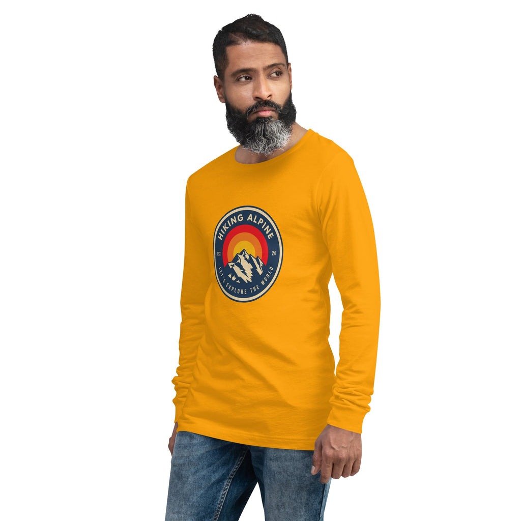 Hiking Alpine Mountains Unisex Long Sleeve Tee-0