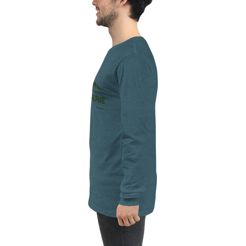 Hiking Alpine Peak Unisex Long Sleeve Tee-2