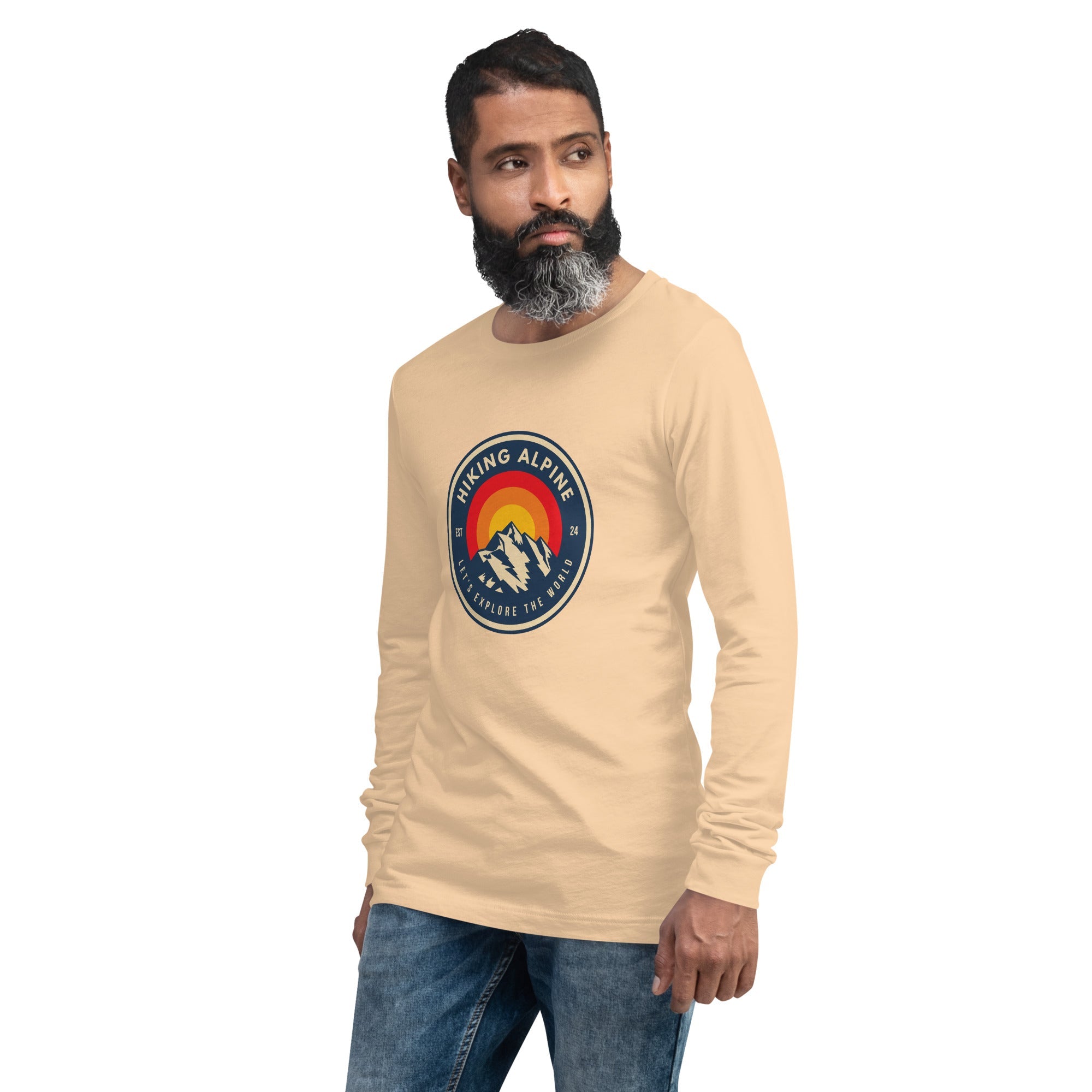 Hiking Alpine Mountains Unisex Long Sleeve Tee-13