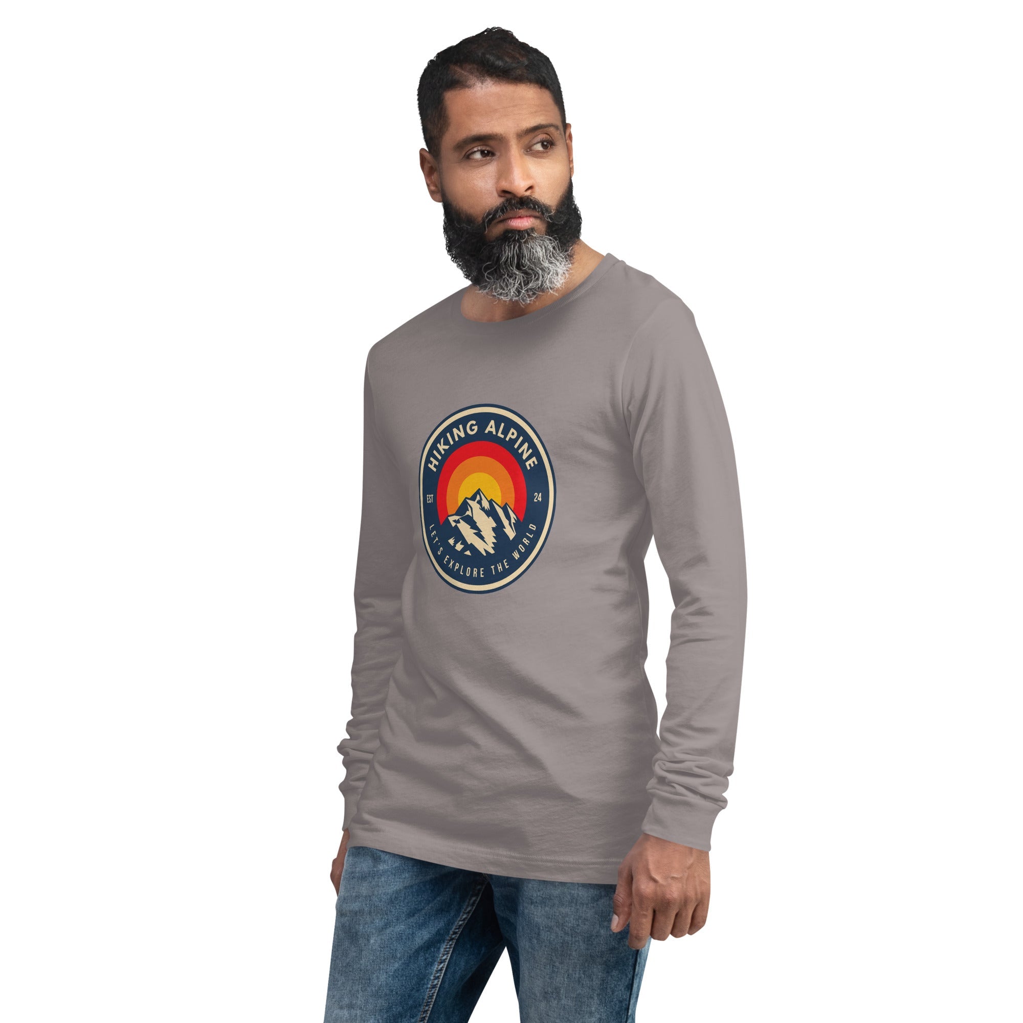 Hiking Alpine Mountains Unisex Long Sleeve Tee-11