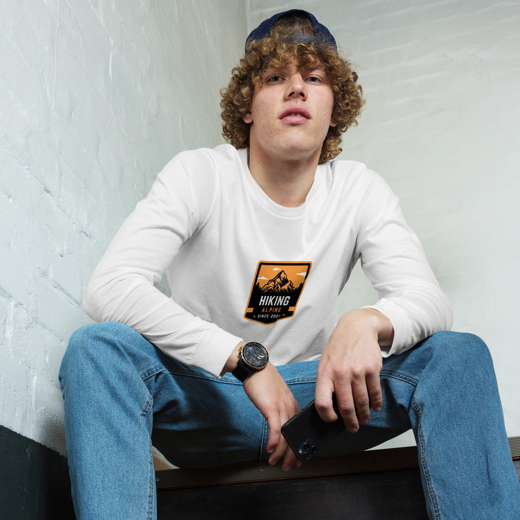 Hiking Alpine Lakes Unisex Long Sleeve Tee-0