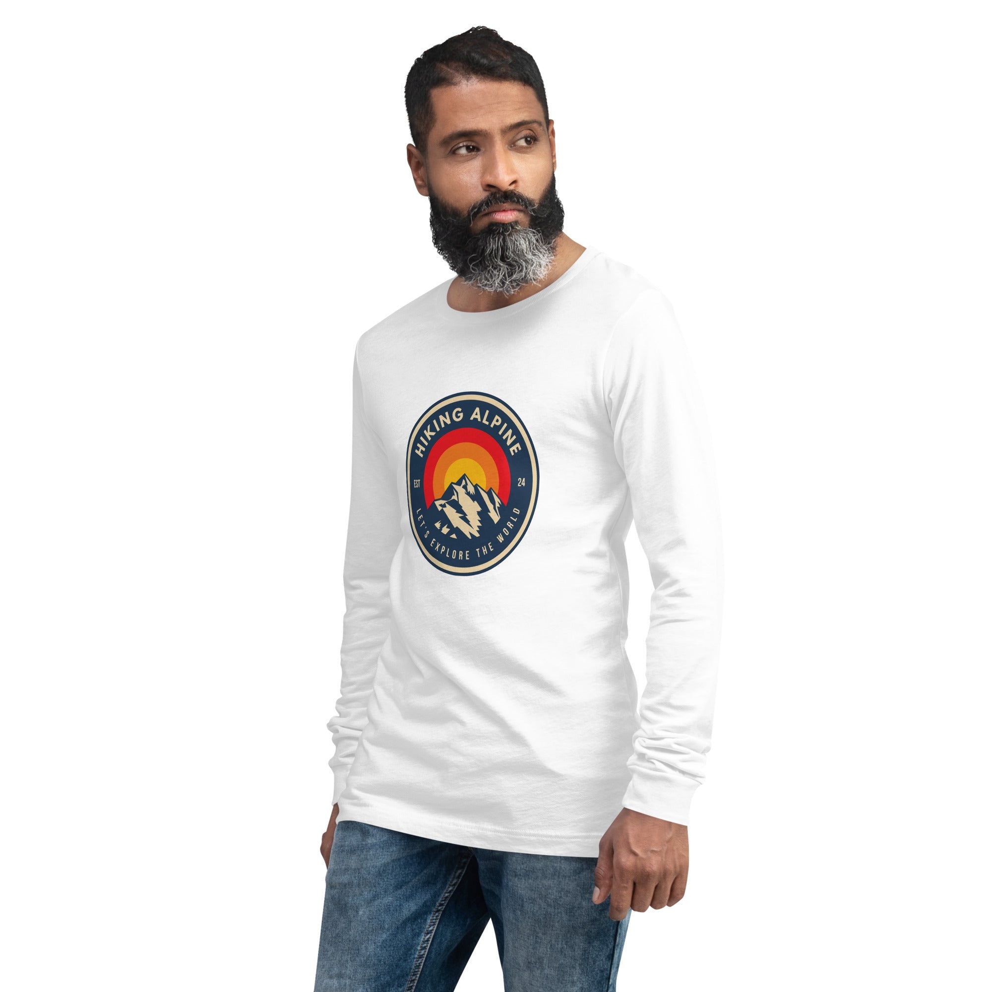 Hiking Alpine Mountains Unisex Long Sleeve Tee-14