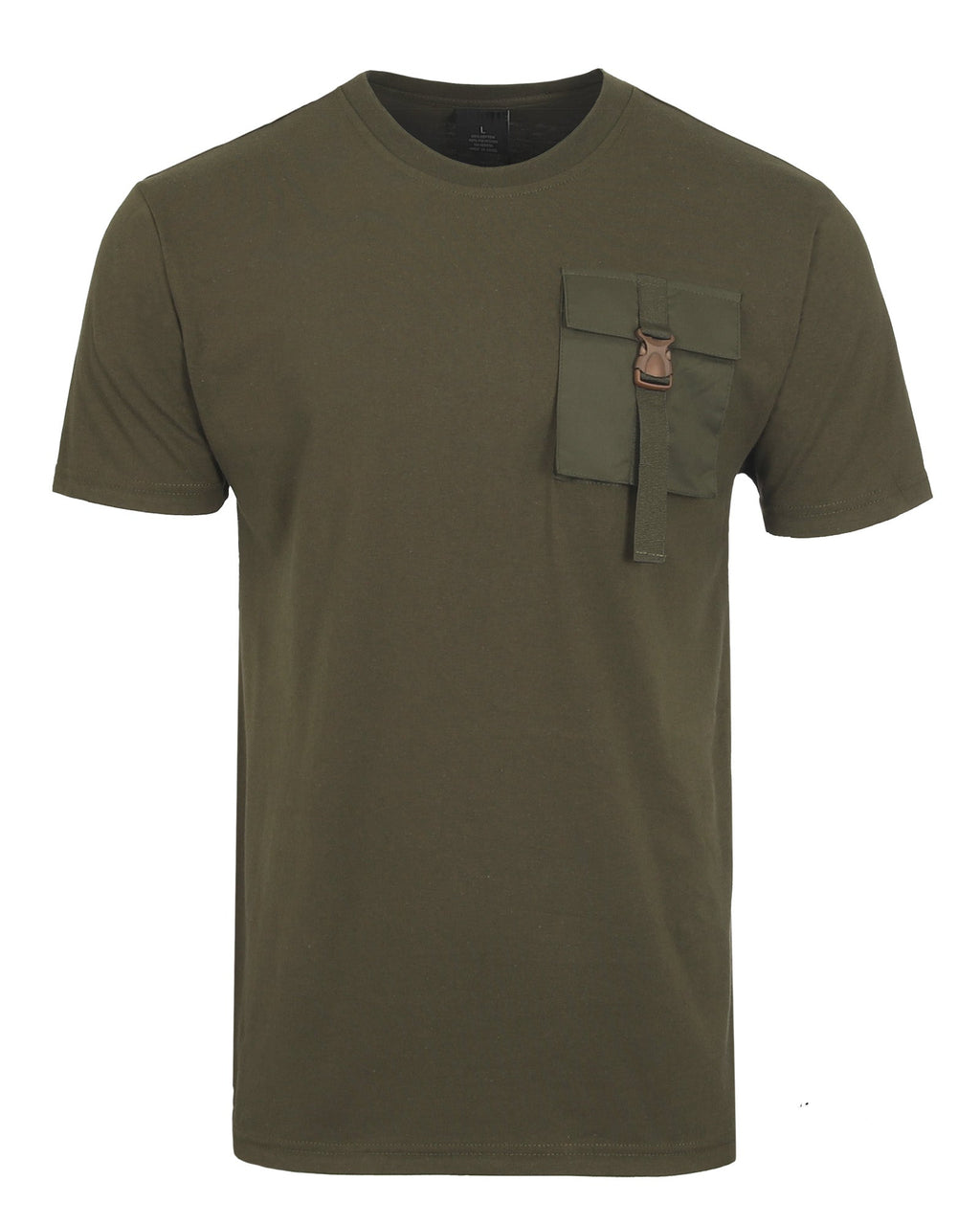 T-shirt Chest Pocket - Urban Hip Hop Streetwear Hipster -0