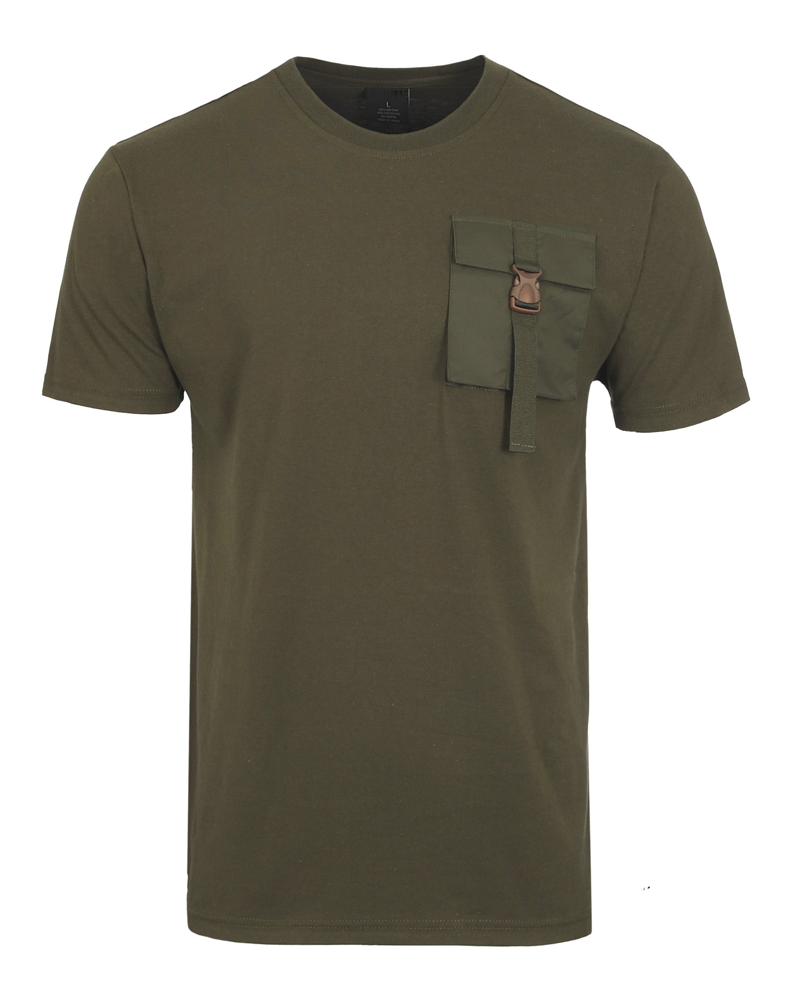 T-shirt Chest Pocket - Urban Hip Hop Streetwear Hipster -0