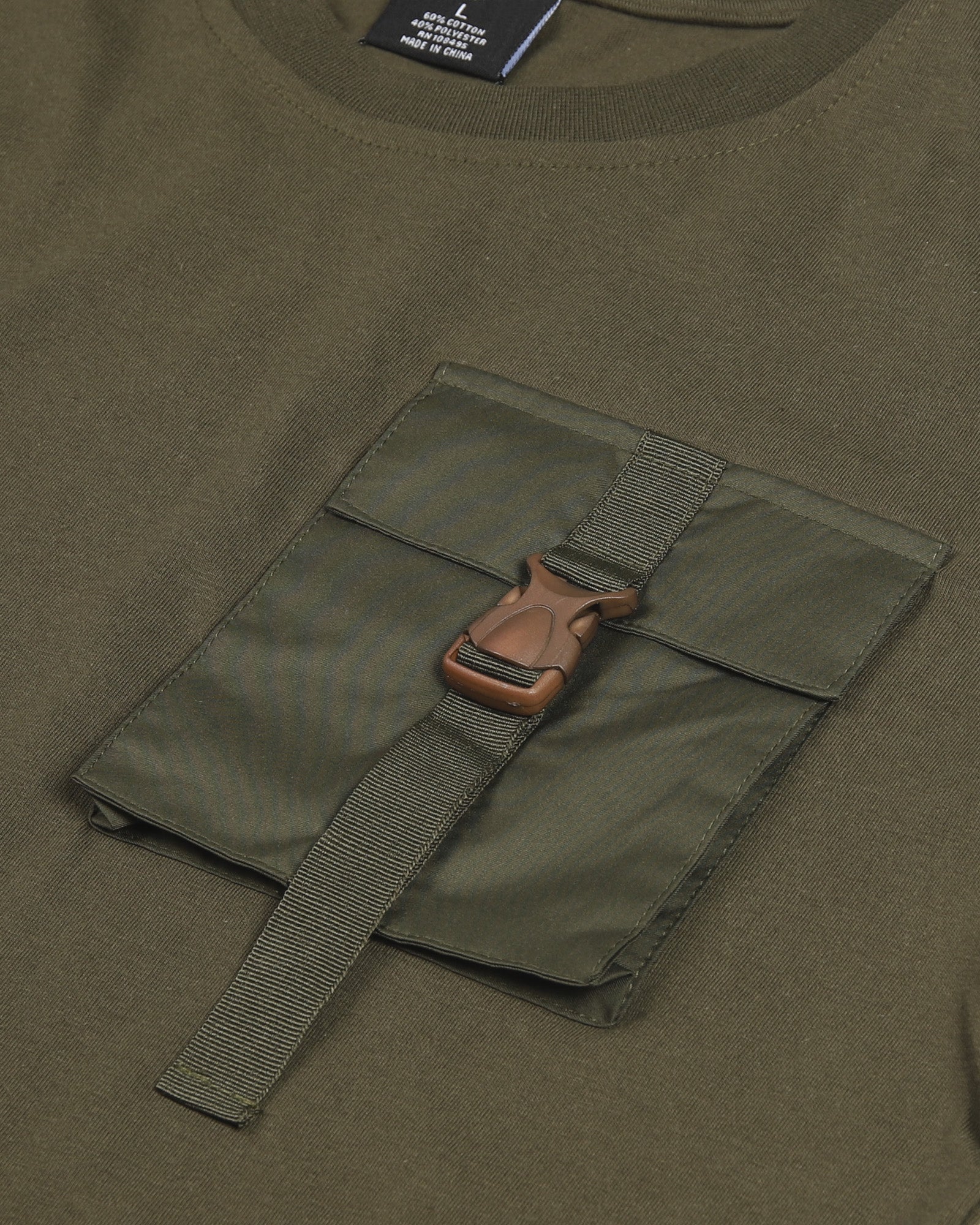 T-shirt Chest Pocket - Urban Hip Hop Streetwear Hipster -4